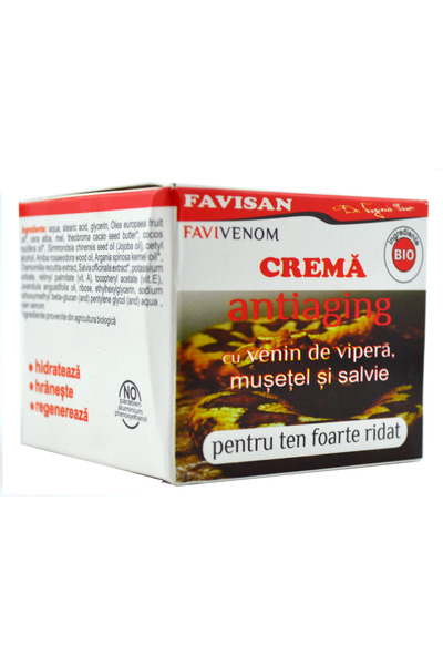 Favisan Crema Antiaging Favivenom cu Venin de Vipera, Musetel si Salvie 50ml