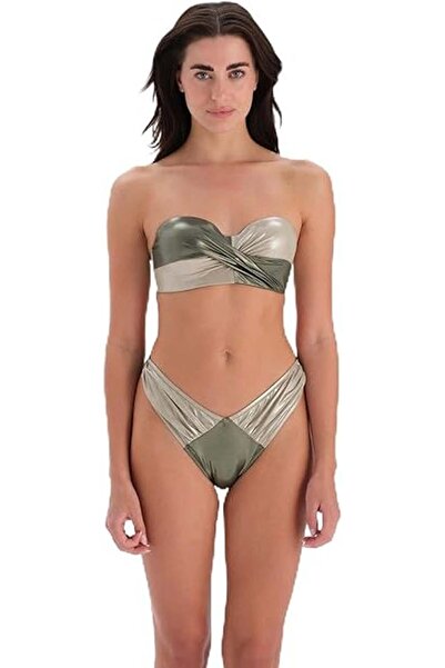 Eros 3031Bk Covered Strapless Bikini Tk. - Green Beige