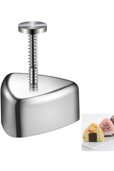 STARSTAR Stainless steel triangle sushi press and rice ball mold for bento bo...