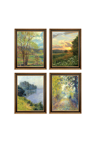 Vetro Design Sceneries Vintage Framed Painting