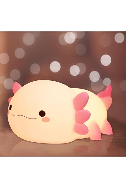 STARSTAR Cute Mexican Axolotl Silicone Night Light, Dimmable USB Bedside Lamp...