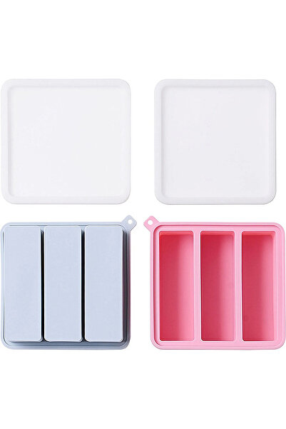 STARSTAR Two multi-purpose silicone molds: rectangular hollow silicone soap m...