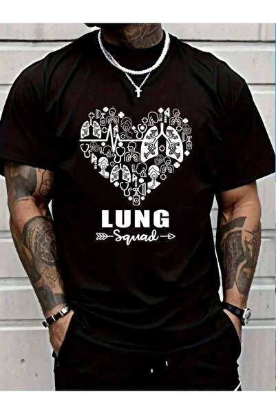 LİNA06 Lung Squad Heart Funny Respiratory Team T-Shirt Women's Men's Graphic ...