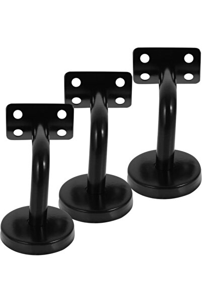 Morvena Picks Suporturi de perete - Set 3 piese, negru, pentru balustrade sca...