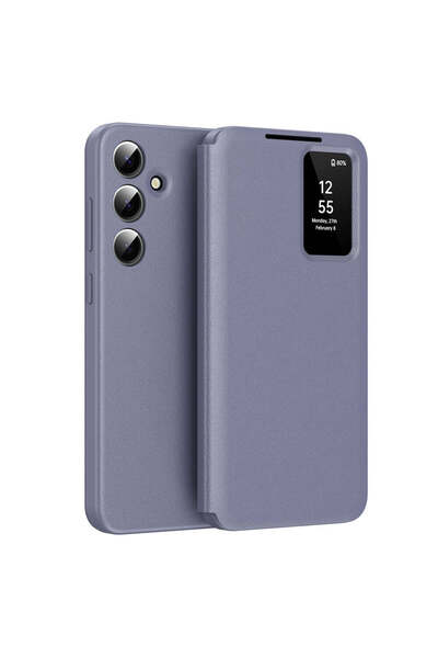 Techsuit Case for Samsung Galaxy S25 Plus, SmartView Series, blue - purple