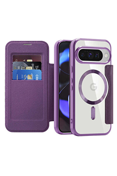 Techsuit Case for Google Pixel 10, SmartMag Book Case, blue - purple
