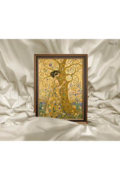 Vetro Design Art Nouveau - Arborele vieții și pictură înrămată cu femei