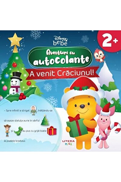 Litera Disney. A venit Craciunul! Aventuri cu autocolante 2 ani