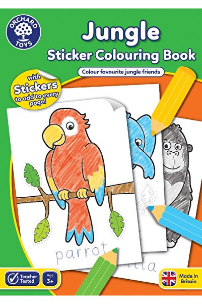 Orchard Toys Jungle. Carte de colorat cu activitati 3 ani+