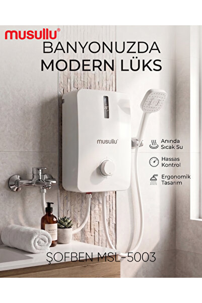 Musullu MSL-5003 7000 W Elektrikli Su Isıtıcı Şofben