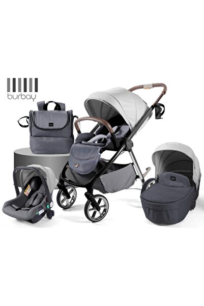 burbay Baby Stroller Full Set Portable Crib and Car Seat and Mother Backpack ...