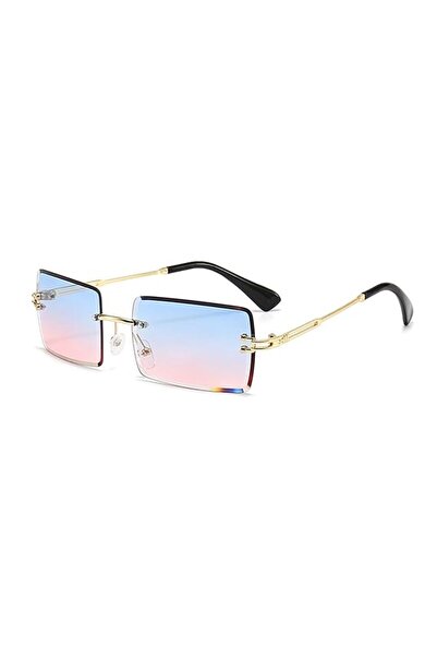STARSTAR Retro rimless women's sunglasses, 90s style rectangular glasses, cle...