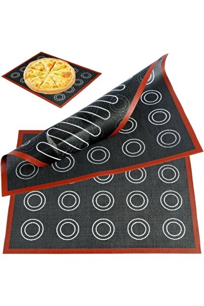 STARSTAR 2-Piece Pack of Extra Thick Reusable Silicone Macaron Mats (40 x 30 cm)