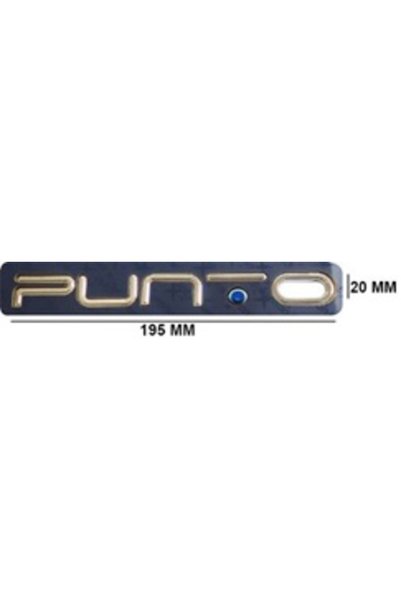Generic Brand Tw2610051 Fiat Yazi Punto Chrome Blue (t Letter Lower Blue) 347785