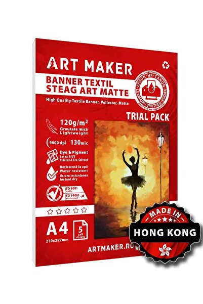 Art Maker Matte Polyester Canvas, 120g/m2, A4, 5 sheets