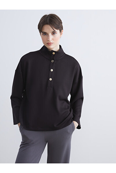 LC Waikiki Funnel Neck Oversize Women's Sweatshirt