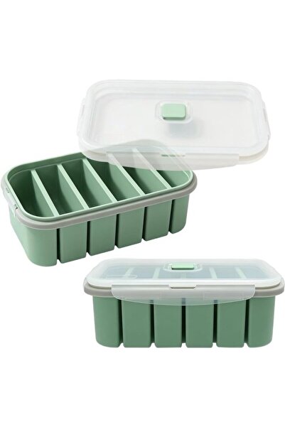 STARSTAR Two Silicone Freezer Molds with Lids Six Compartment Lunchbox for So...