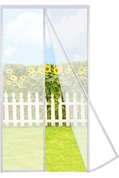 STARSTAR Upgraded White Magnetic Fly Curtain, Thicker Mesh Automatic Closing ...