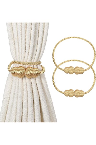 STARSTAR 2-Pack Magnetic Curtain Ties, Decorative Fixtures - Gold (47cm when ...
