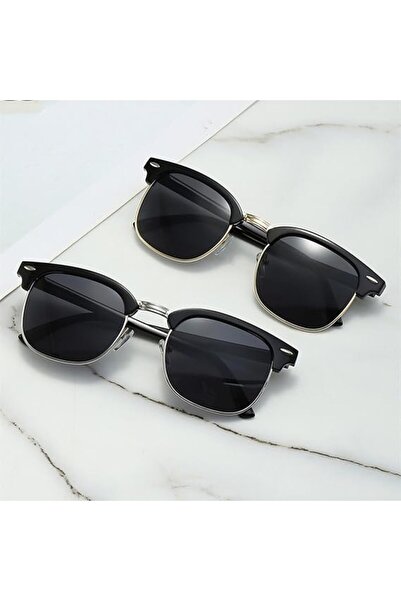 STARSTAR Classic half-rimmed sunglasses, unisex, retro half-rimmed round sung...