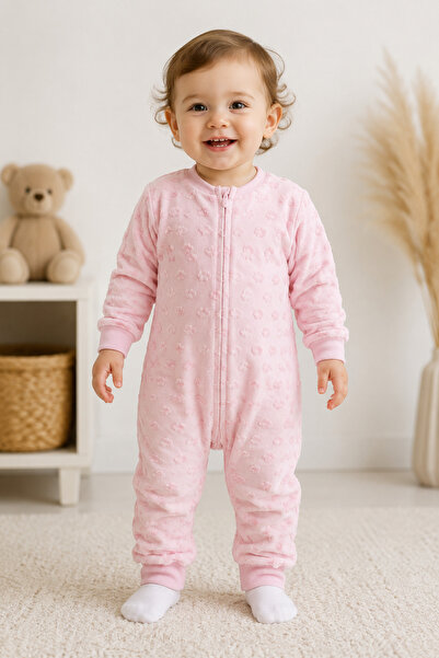 Babyhola 1.5 Tog Rose and Star Pattern Velvet Long Sleeve Baby Sleeping Bag 2710