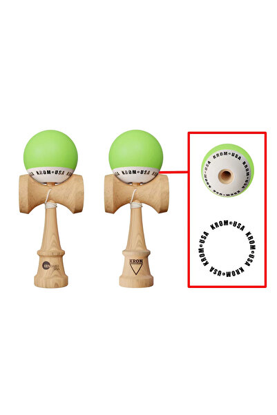 OEM Kendama KROM USA verde lime ,18, 5 cm, Base cup, Cupe mari si set ata cadou