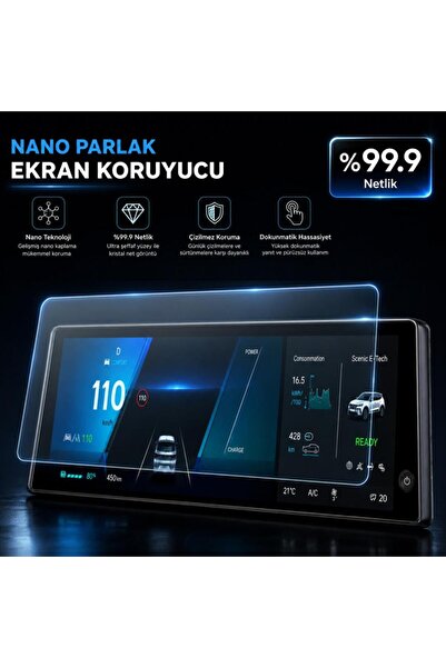 Engo Renault Scenic E-Tech Ekran Koruyucu Dijital Gösterge 12.3 inç