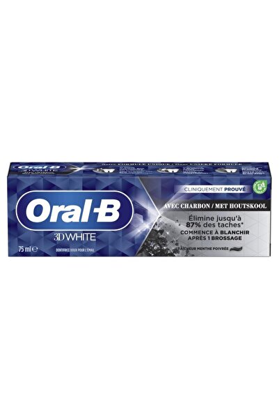 Coral Beauty Toothpaste, Oral B, 3DWHITE 75 ml Charcoal