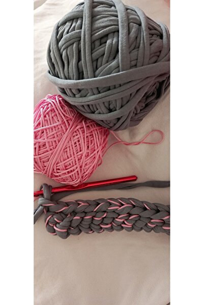 UMRA collection 2'li Set Bir Adet Gri Renk Penye İp-300gr/Bir Adet Polyester ...