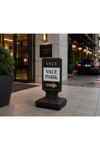 Eseran Print Vale Yönlendirme Panosu (Su Dubalı) Ayaklı Kaldırım Tabelası