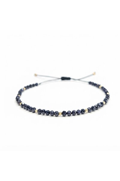 PIETRICELE Brățară Reglabilă Goldstone și Aur 14K