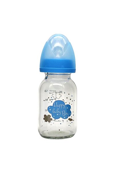 BAMI NETWORK Biberon sticla bebelusi cu tetina silicon bleu 120ml