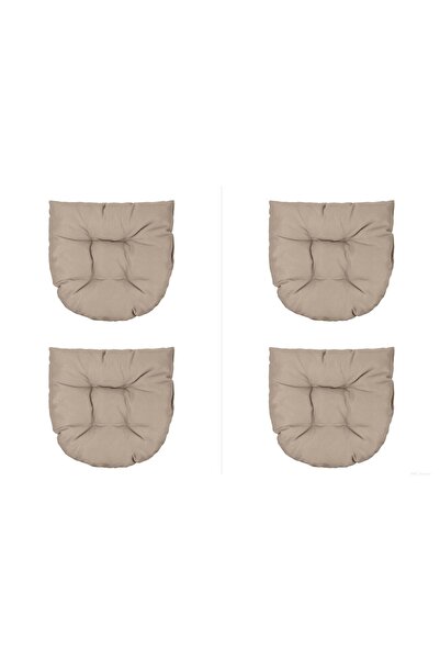 BAMI NETWORK Set 4 perne pentru scaun potcoava rezistente bumbac 40x40 cm, Cr...