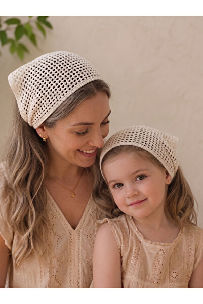 M&C Colleciton Mother Child Combination Hair Bandana 100% Cotton Set of 2 (Ch...
