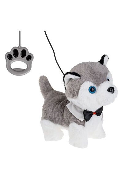 BAMI NETWORK Caine Interactiv Husky Gri cu Lesa si Sunete 4+ Ani