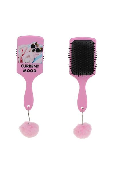 BAMI NETWORK Perie par patrata descurcare plastic roz negru 24cm