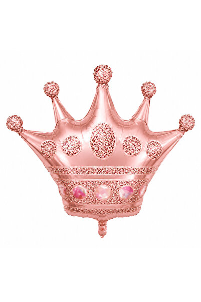 BeySüS Happy Birthday Rose Gold King Crown Foil Balloon