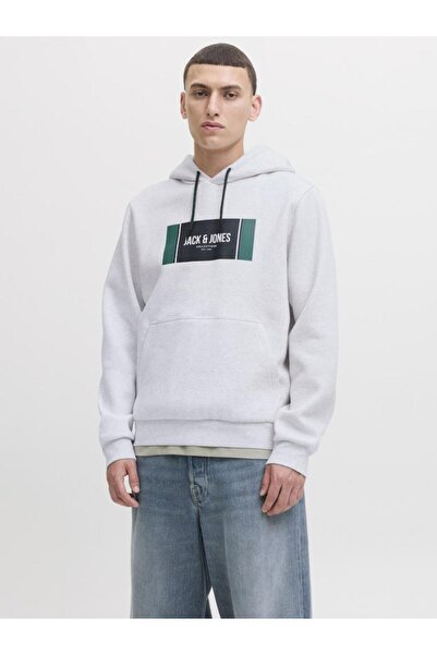 Jack & Jones Μπλούζα φούτερ ανδρική "Hayato" γκρι μελανζέ
