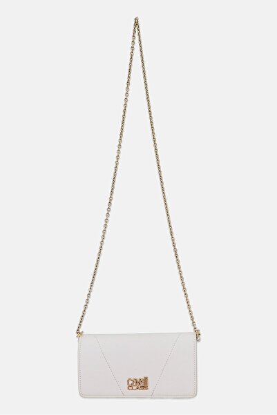 Cavalli Class Women Brand Logo Cross Body Bag, White