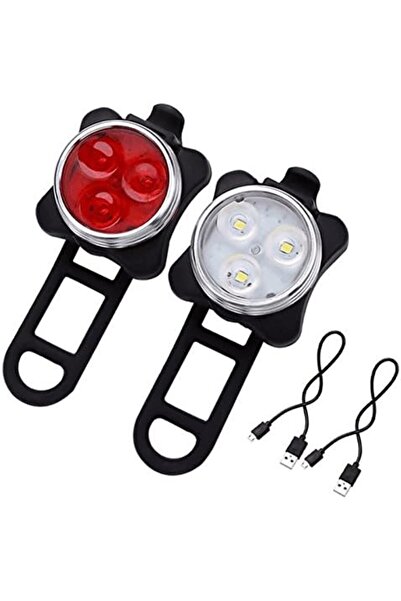 STARSTAR Waterproof COB outdoor bicycle light with 3 LEDs, USB charging, 4 mo...