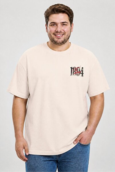 Good For Nothing Men Crew Neck Short Sleeve Graphic Print T-Shirt, Cream