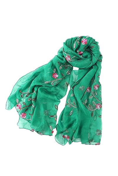 STARSTAR Women's silk scarf, colorful floral print, large, lightweight, breat...