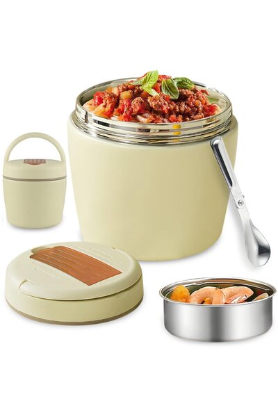 STARSTAR 1.2L insulated food container, insulated lunch box with spoon, food ...
