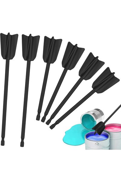STARSTAR 6-Piece Reusable Plastic Paint Mixing Paddle for 1/4-Inch Drill Bit,...
