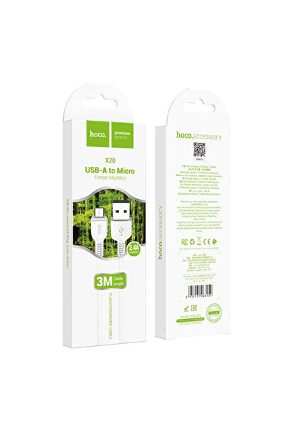 Hoco Cablu Micro USB 3.1A 3M pentru telefoane Samsung LG pentru încărcare rapidă