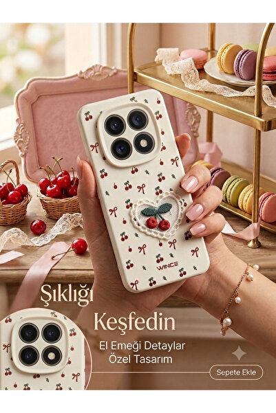 REDMİ NOTE 15 PRO 4G UYUMLU KİRAZ DESENLİ KILIF