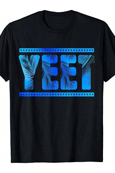 LİNA06 [Retro Shirt] Retro Loose Fit Yeet Graphic Shirt Men's Bold Tropical L...
