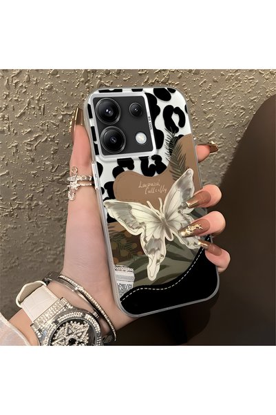 ARTISHELL Redmi Note 13 Pro 5G Uyumlu Leopar Kelebek Desenli Lens Koruma Tele...