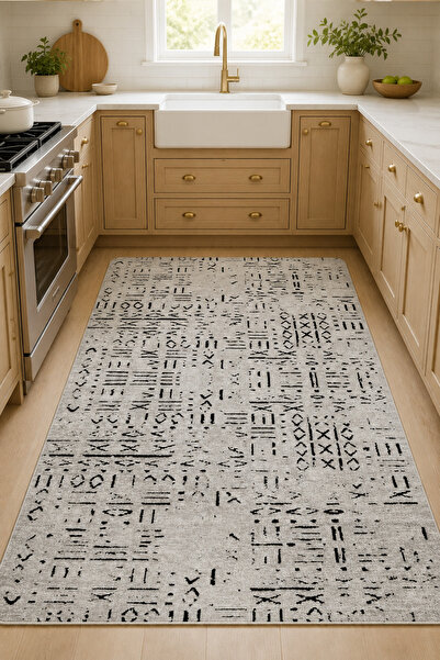 DECOVİST HOME Makinede yıkanabilir kaymaz taban leke tutmaz dijital mutfak ha...