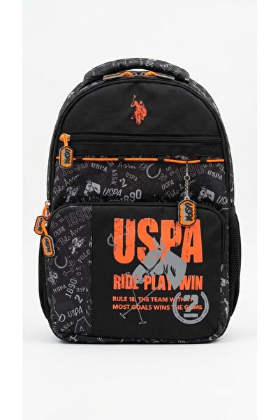 U.S. Polo Assn. Backpack School Multi-Compartment Zippered Patterned Printed ...